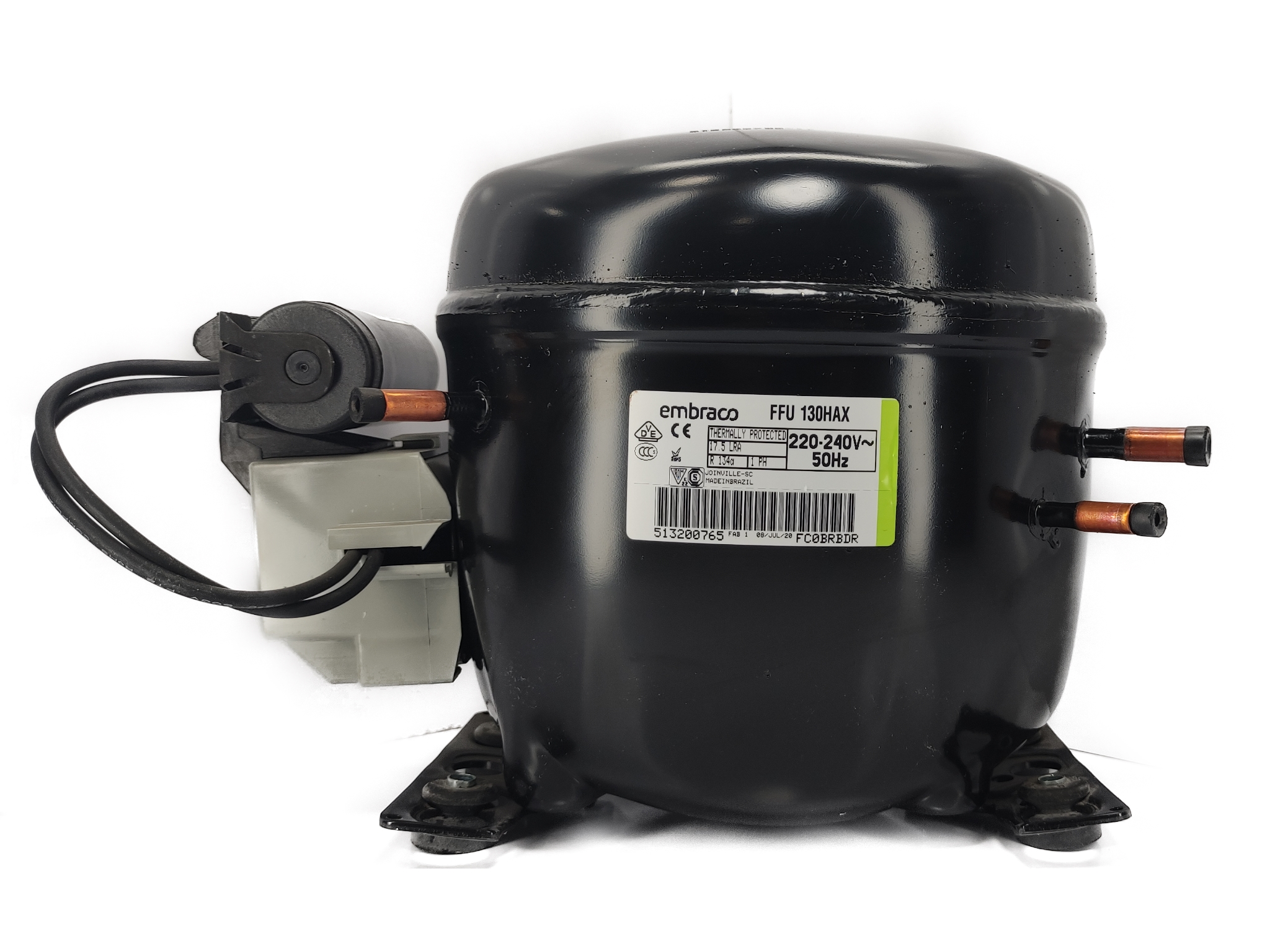 قدرت و مشخصات فنی کمپرسور امبراکو گاز 134